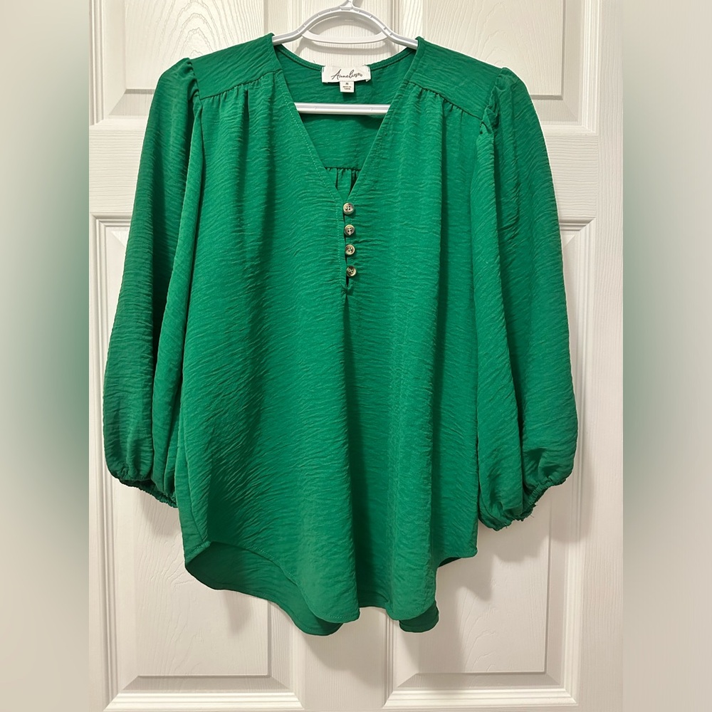 NWOT Anneliese Top - Size M - Beautiful Green